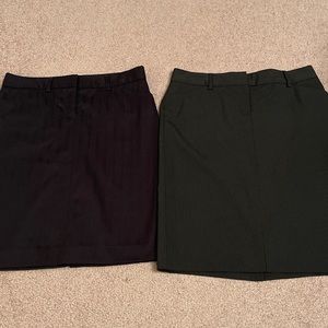 New! 2 Express Design Studio Editor dress skirt 0 Black pinstripe Anthropologie